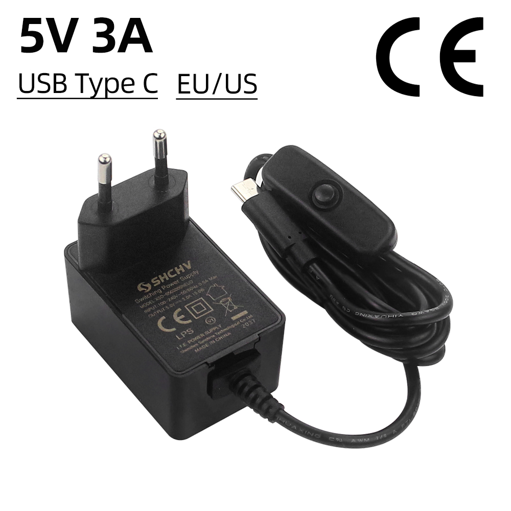 Pi Power Supply - Adaptor Daya USB Tipe C Raspberry