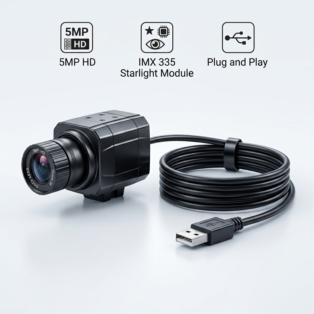 Pi Camera Cable - Kamera USB 5MP/1080P IMX335 dengan Lensa