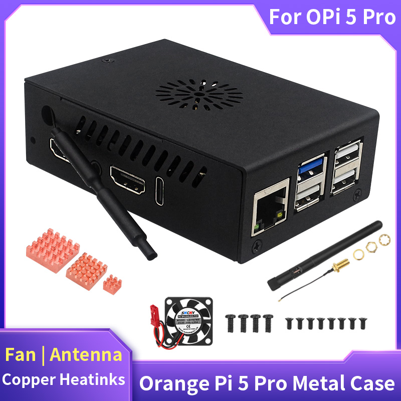 Pi Power Supply - Casing Pi 5 Pro, kipas pendingin
