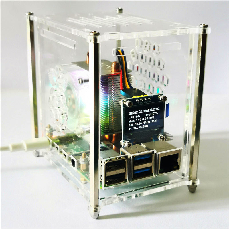 Pi 4 Case - Raspberry Pi kipas pendingin, untuk menara