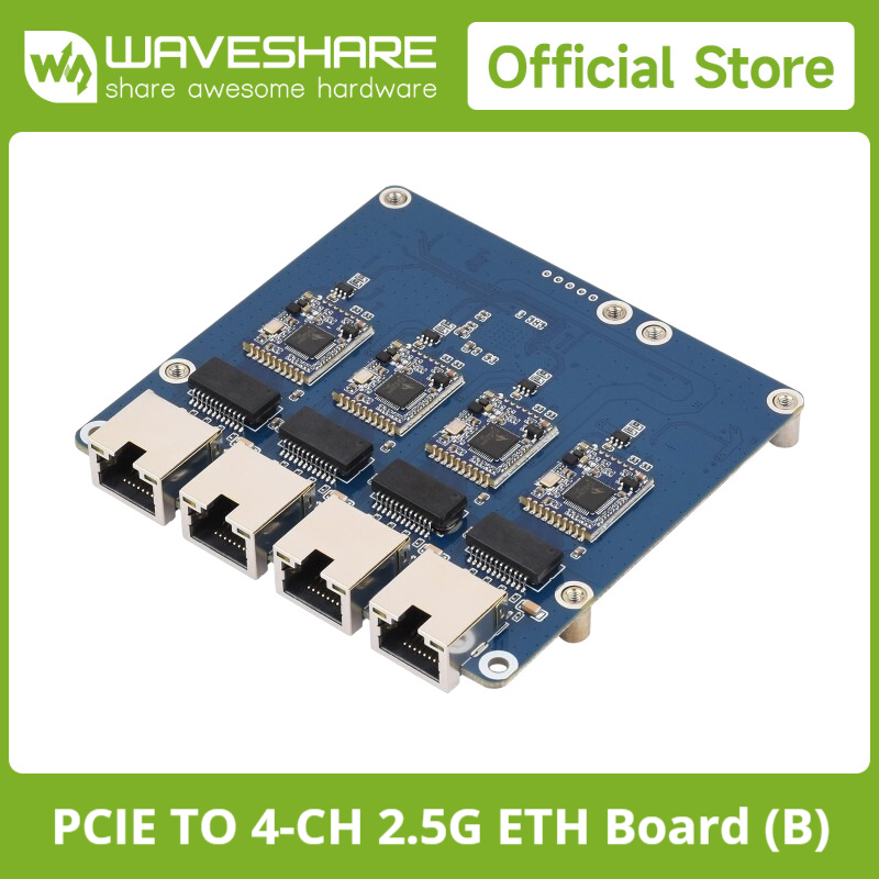 Waveshare PCIe KE 4-Ch Gigabit - Raspberry Pi 5 ulasan dan harga