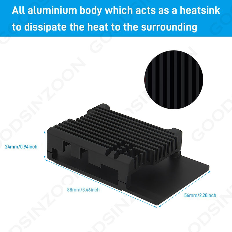 Casing Pelindung Aluminium Ras - Pi 5 Case ulasan dan harga