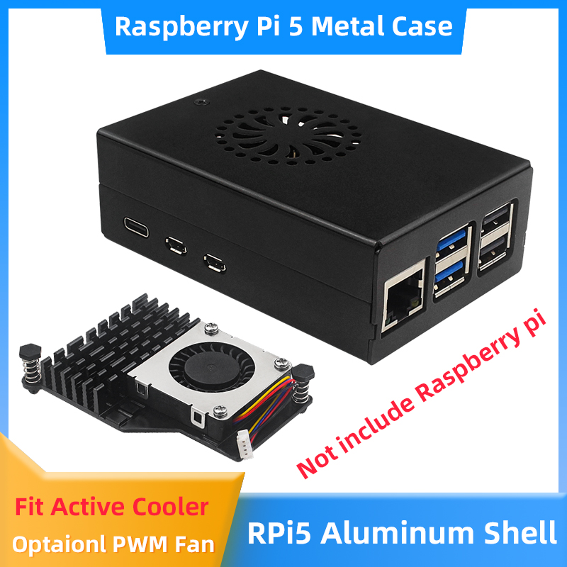 Raspberry Pi 5 casing Aloi alu - Pi 5 Case ulasan dan harga