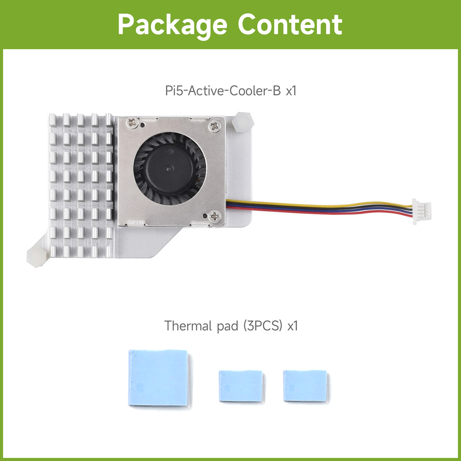 Pendingin Aktif Waveshare (B)  - Raspberry Pi 5 ulasan dan harga